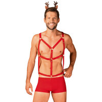 Obsessive Mr Reindy Harness, Shorts, Headband With Horns S/M
