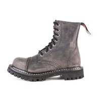 Angry Itch 08-Loch Leder Stiefel Vintage Dunkelbraun...