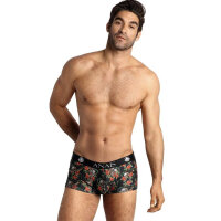 ANAIS Men Power boxer shorts with red roses and skulls...