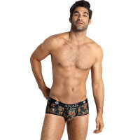 ANAIS Men Power Shorts with red roses and skulls black S